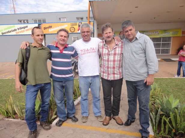 Luciano, Marcos, Gambini e Isaias Ribeiro, na recepção ao Deputado Major Olímpio em Avaré